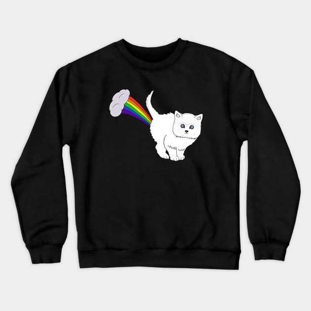 Cat Fart Rainbow Crewneck Sweatshirt by DiegoCarvalho